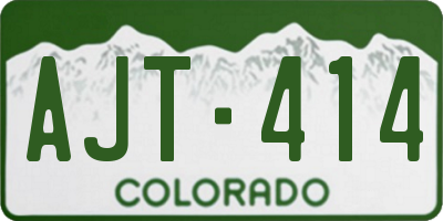 CO license plate AJT414