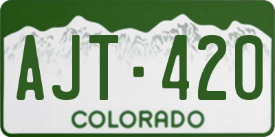 CO license plate AJT420