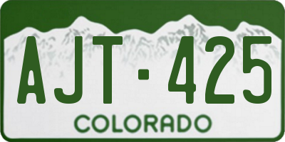 CO license plate AJT425