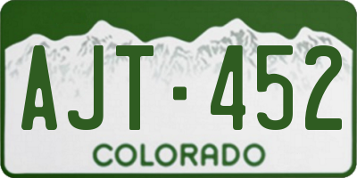 CO license plate AJT452
