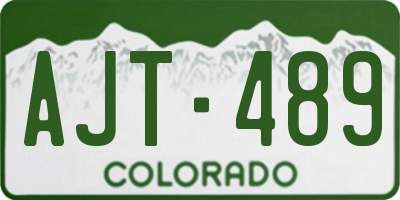 CO license plate AJT489
