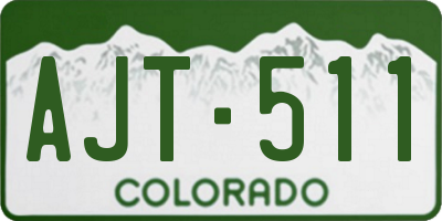 CO license plate AJT511