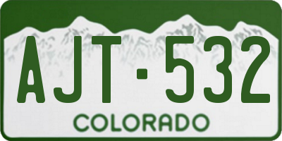 CO license plate AJT532