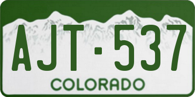 CO license plate AJT537