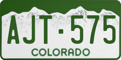 CO license plate AJT575