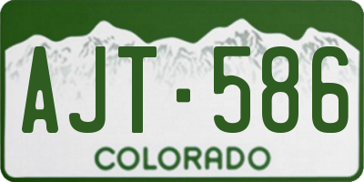 CO license plate AJT586