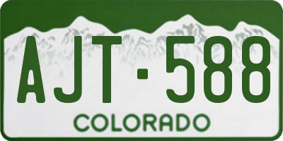 CO license plate AJT588