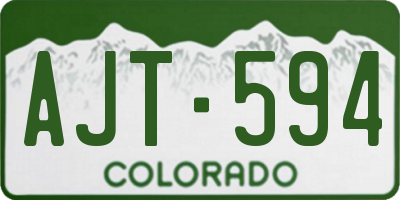 CO license plate AJT594