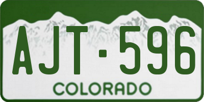 CO license plate AJT596