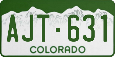 CO license plate AJT631