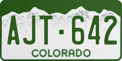 CO license plate AJT642