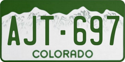 CO license plate AJT697