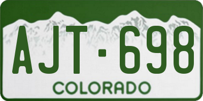 CO license plate AJT698