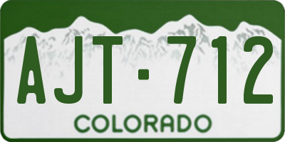 CO license plate AJT712