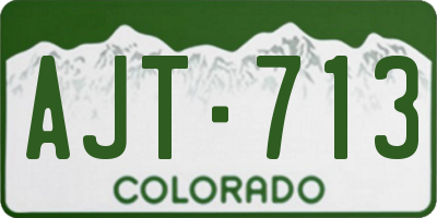 CO license plate AJT713