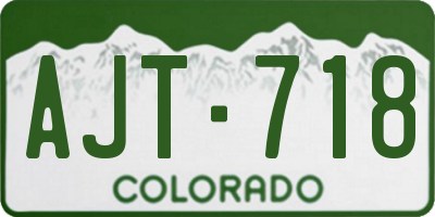 CO license plate AJT718