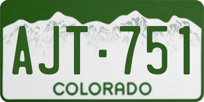 CO license plate AJT751