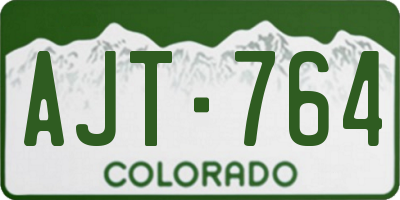 CO license plate AJT764
