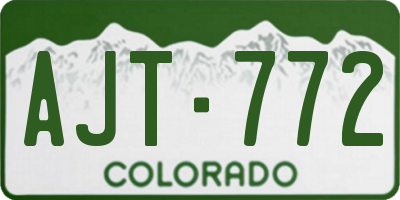 CO license plate AJT772