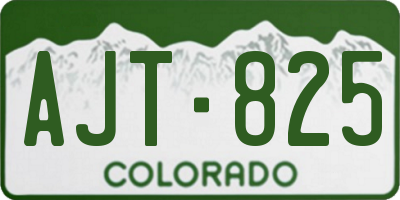 CO license plate AJT825