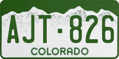 CO license plate AJT826