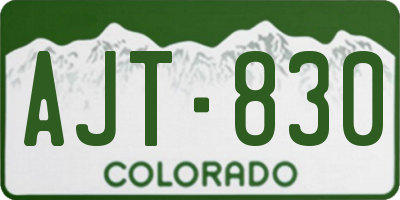 CO license plate AJT830