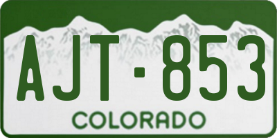 CO license plate AJT853
