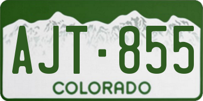 CO license plate AJT855