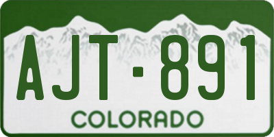 CO license plate AJT891