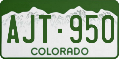 CO license plate AJT950
