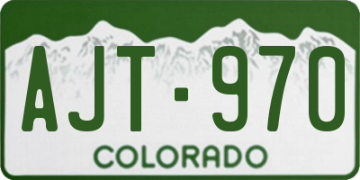 CO license plate AJT970