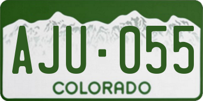 CO license plate AJU055