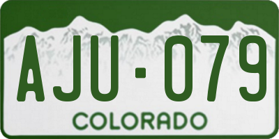CO license plate AJU079