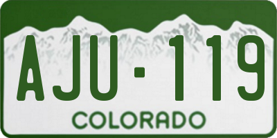CO license plate AJU119