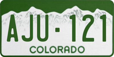 CO license plate AJU121