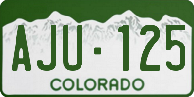 CO license plate AJU125