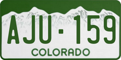 CO license plate AJU159