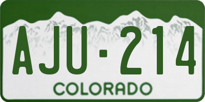 CO license plate AJU214