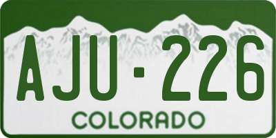 CO license plate AJU226