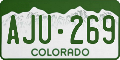 CO license plate AJU269