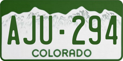 CO license plate AJU294