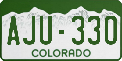CO license plate AJU330
