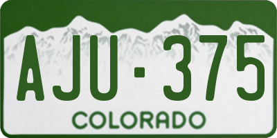 CO license plate AJU375