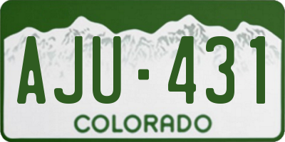 CO license plate AJU431