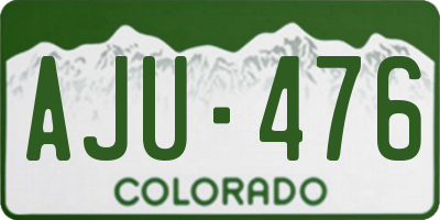 CO license plate AJU476