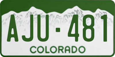 CO license plate AJU481