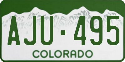 CO license plate AJU495