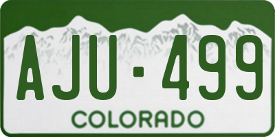 CO license plate AJU499