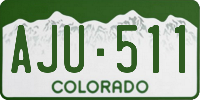 CO license plate AJU511