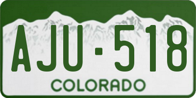 CO license plate AJU518